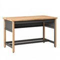 Werkbank 120 x 60 x 90 cm Holz Natur Schwarz mit Metallrahmen